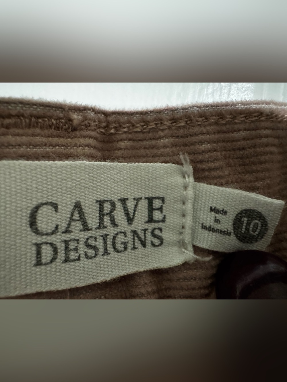 Carve Designs Mauve Corduroy Cutoff Shorts - Picture 3 of 3
